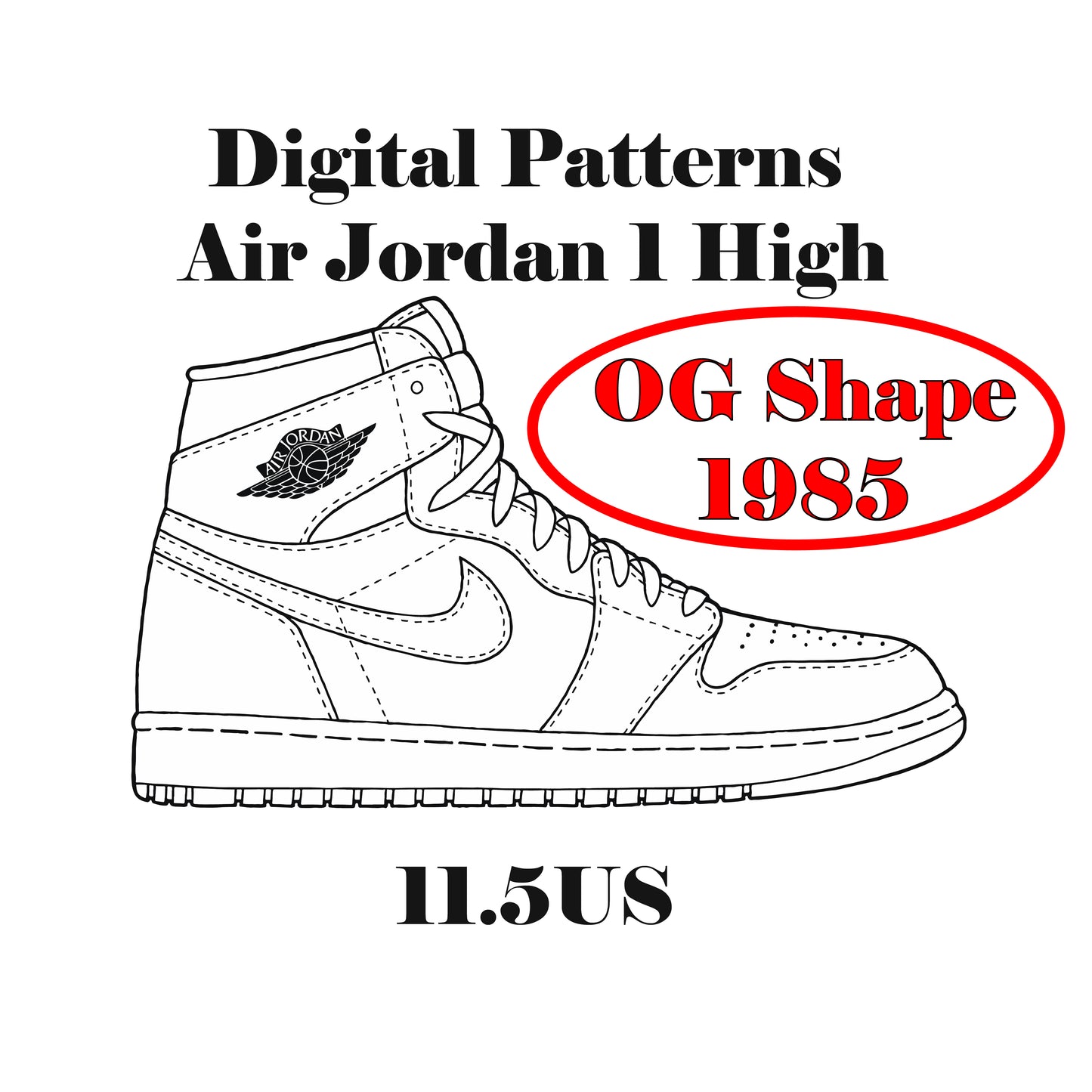 Air Jordan 1 OG 1995 Digital Patterns