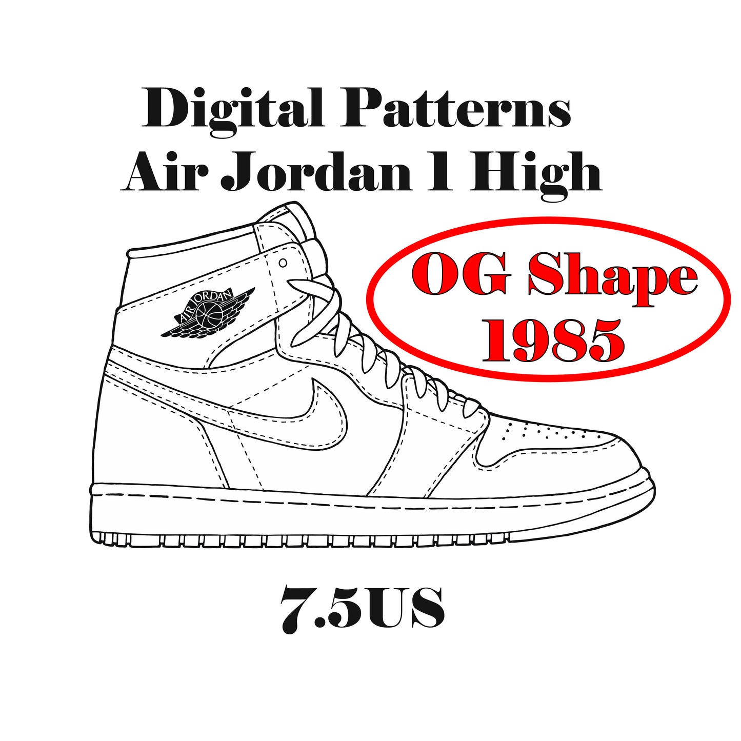 Air Jordan 1 OG 1995 Digital Patterns
