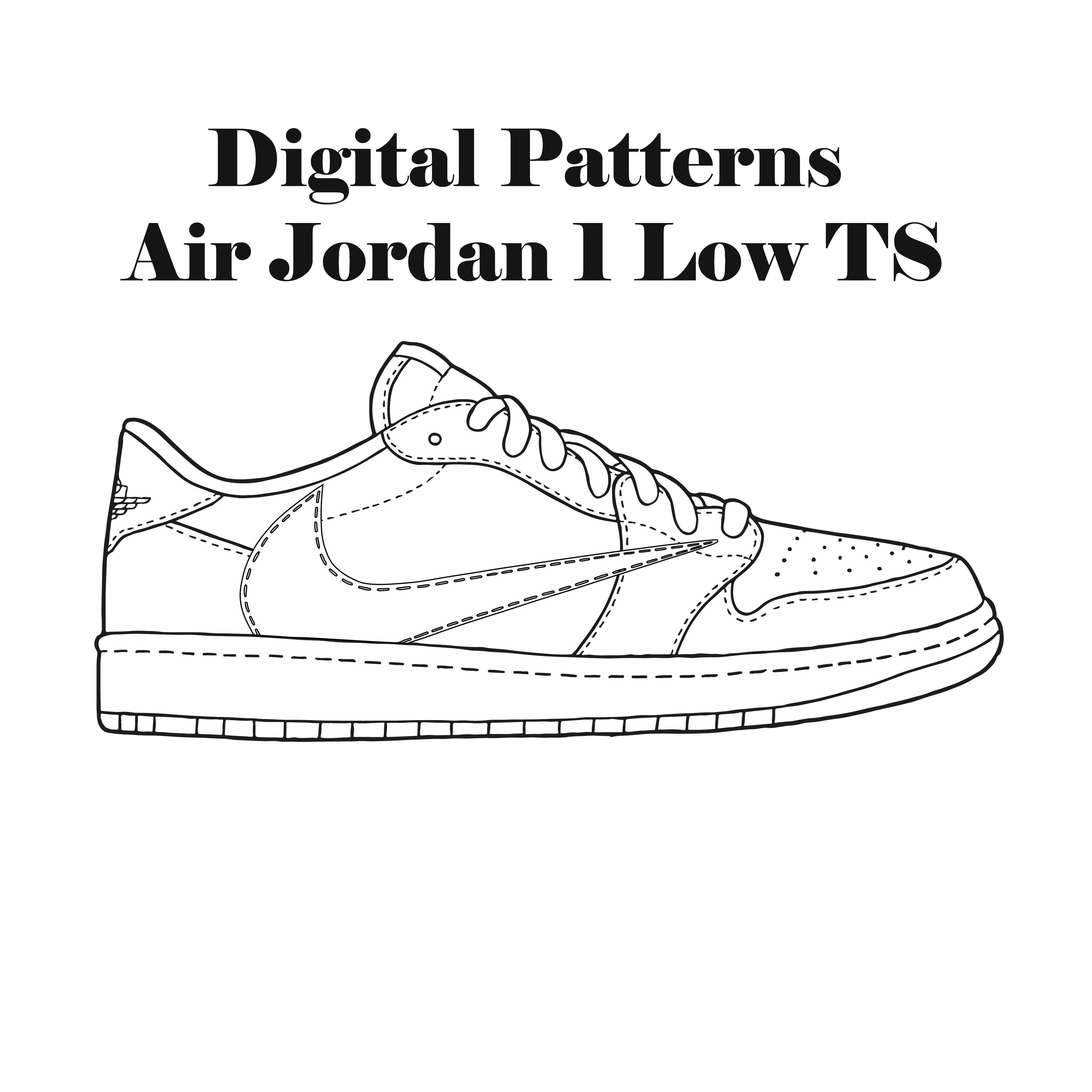 Air Jordan 1 Low Travis Scott Digital Patterns – BespokePatternsCie