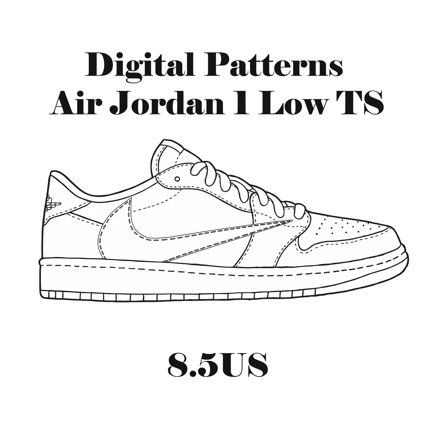 Air Jordan 1 Low Travis Scott Digital Patterns