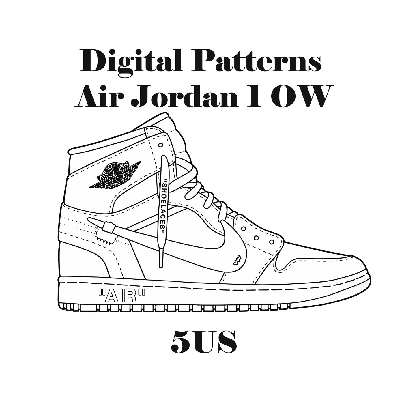 Air Jordan 1 High Off White Digital Patterns