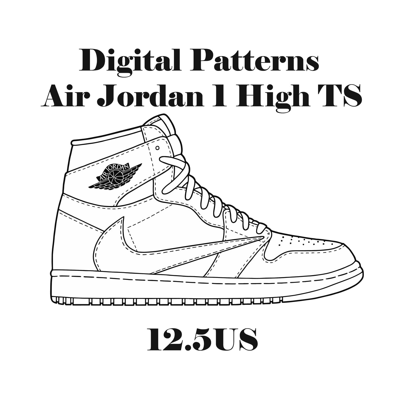 Air Jordan 1 High Travis Scott Digital Patterns