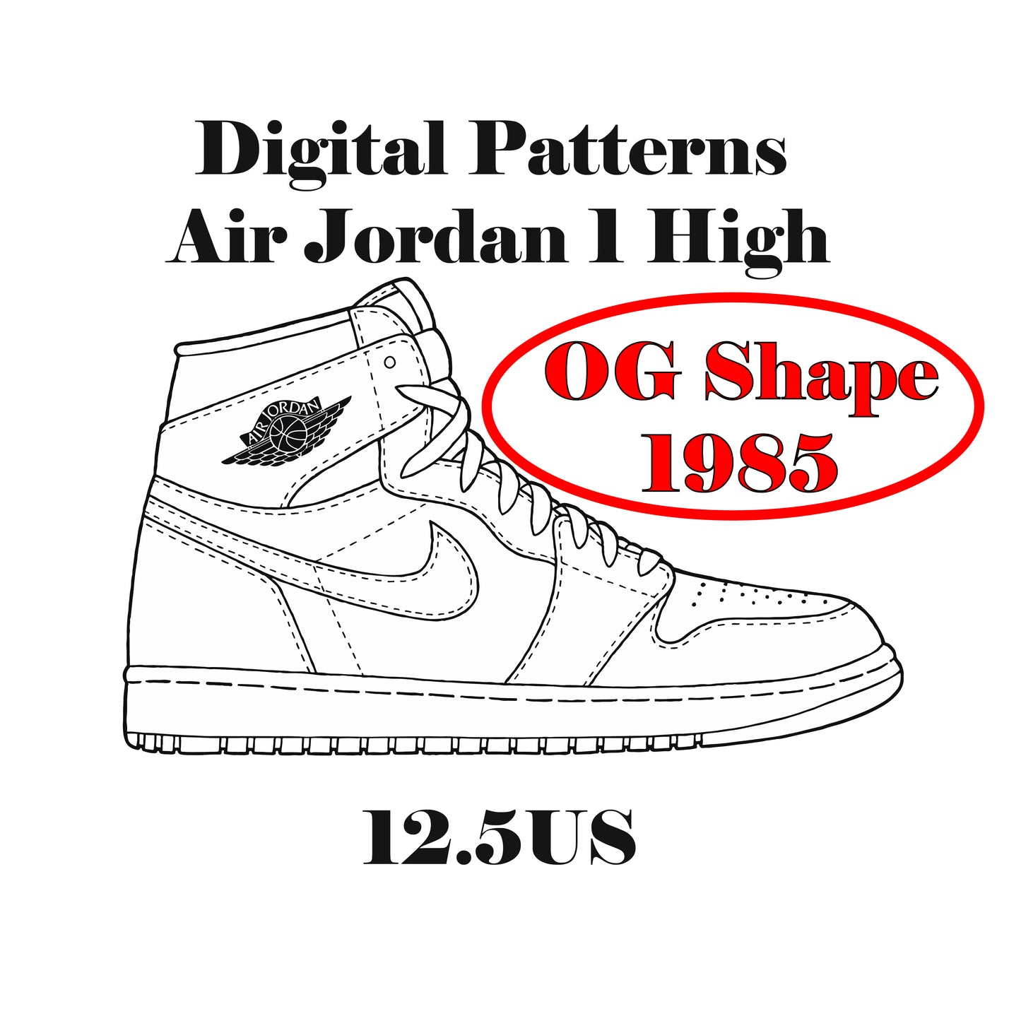 Air Jordan 1 OG 1995 Digital Patterns