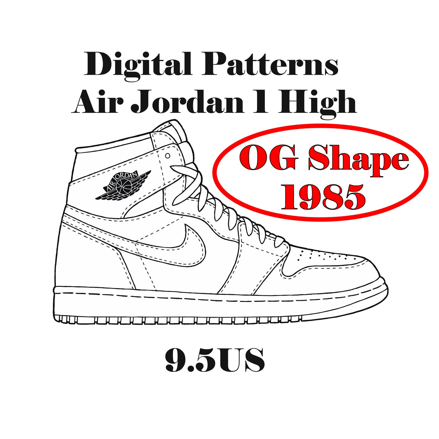 Air Jordan 1 OG 1995 Digital Patterns