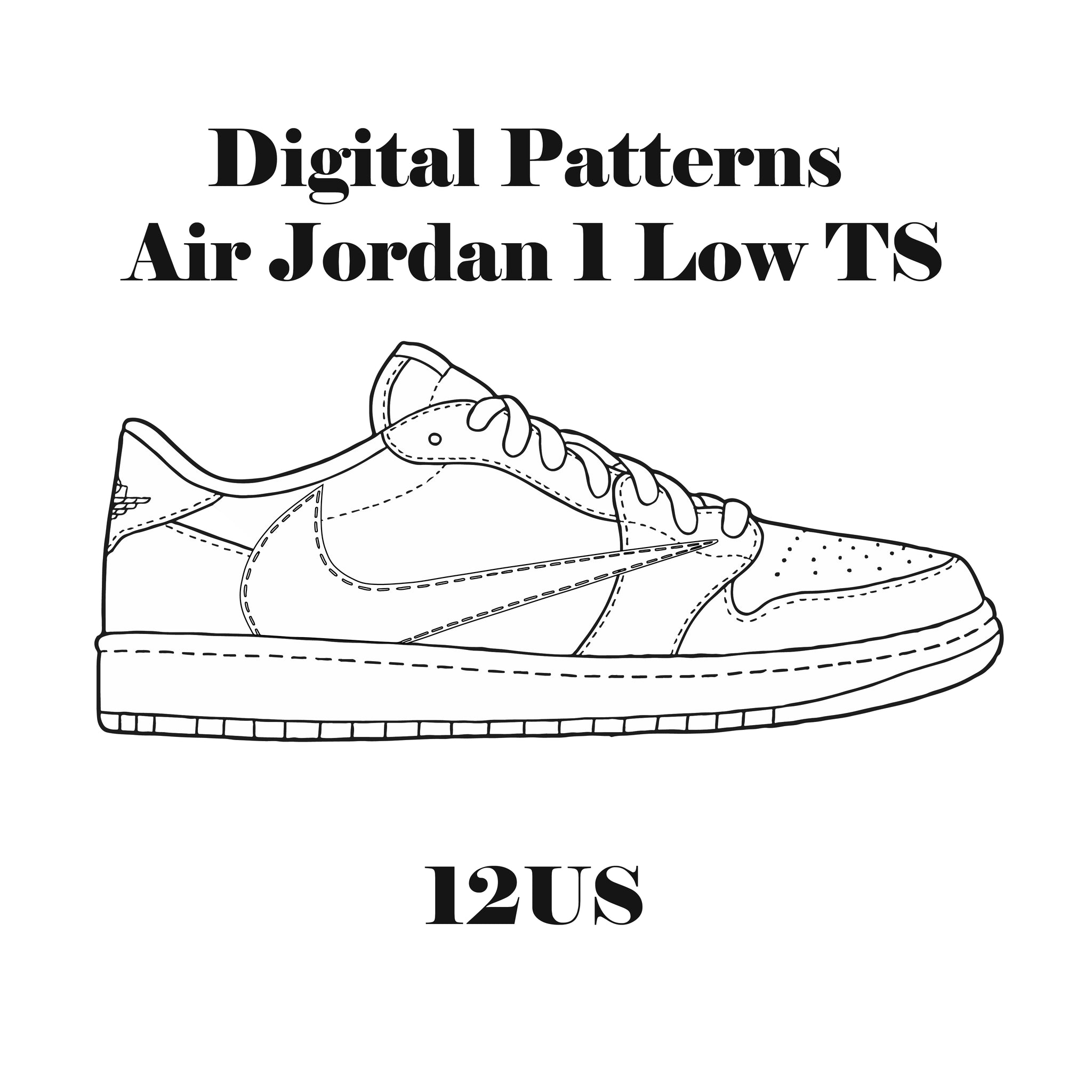Air Jordan 1 Low Travis Scott Digital Patterns BespokePatternsCie