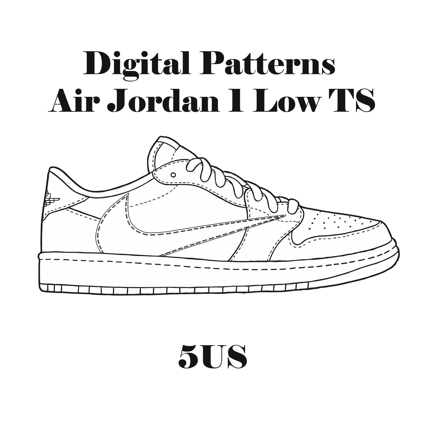 Air Jordan 1 Low Travis Scott Digital Patterns