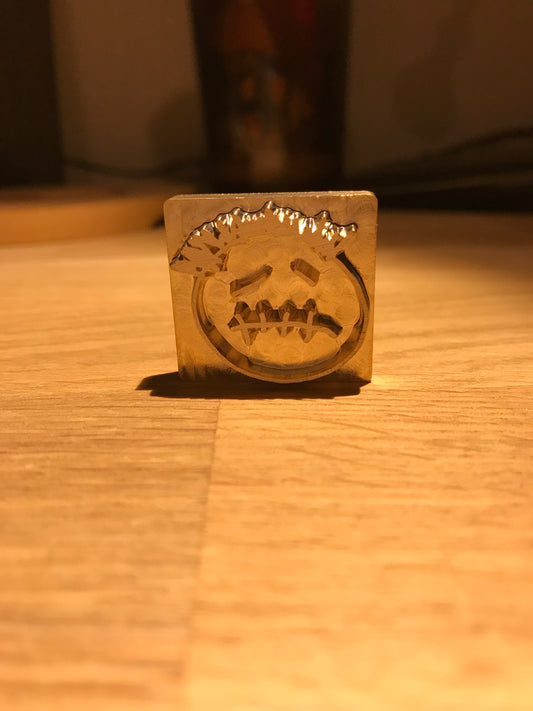 Brass Stamp Cactus Jack Face