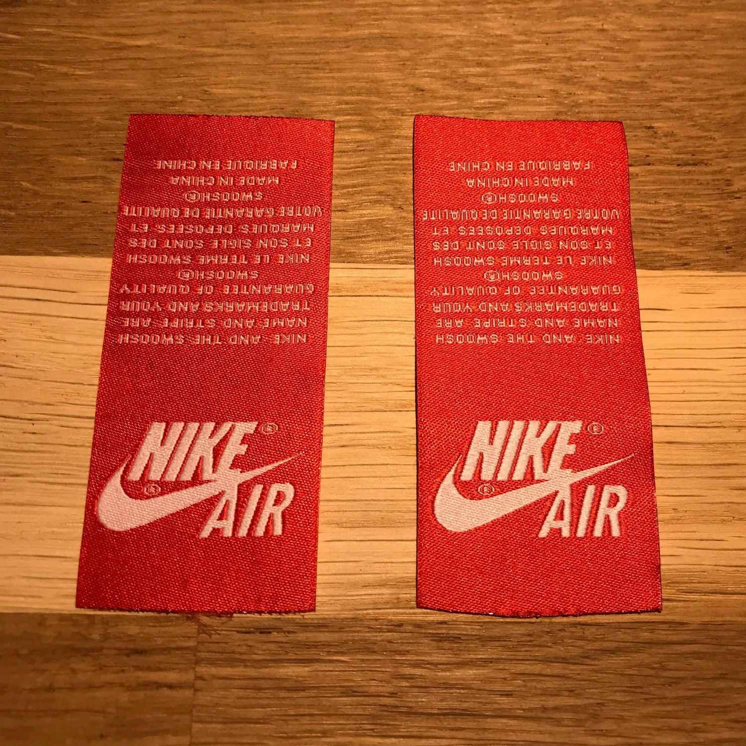 Nike Air Tag Red/White – BespokePatternsCie