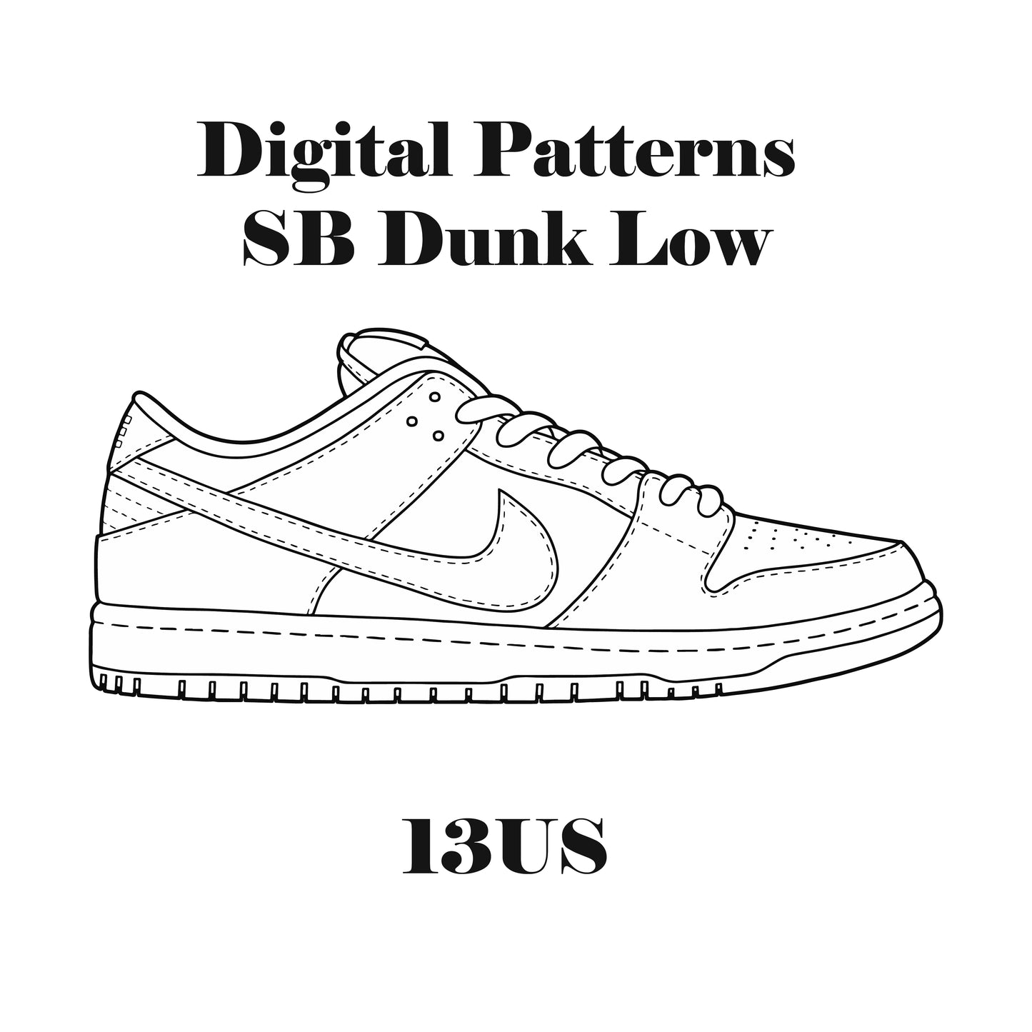 Nike shop dunk outline